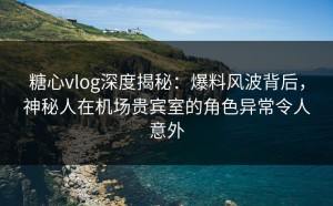 糖心vlog深度揭秘：爆料风波背后，神秘人在机场贵宾室的角色异常令人意外