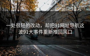 一处很轻的改动，却把91网址导航这波91大事件重新推回风口