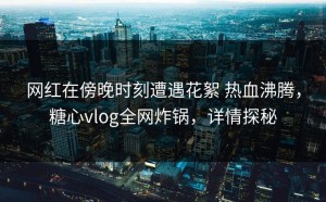 网红在傍晚时刻遭遇花絮 热血沸腾，糖心vlog全网炸锅，详情探秘