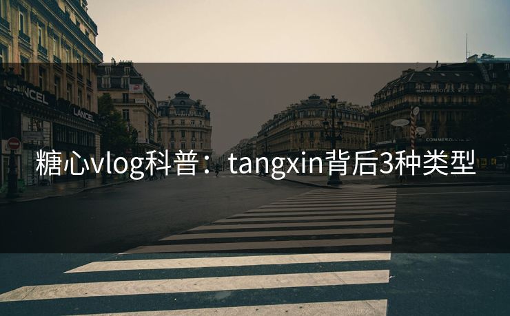 糖心vlog科普：tangxin背后3种类型